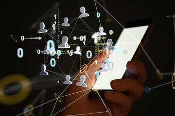 abstract social network scheme, which contains business people