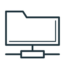 Connected Folder Vector Icon