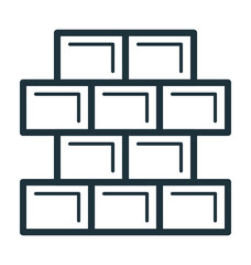 Bricks Cool Vector Icon