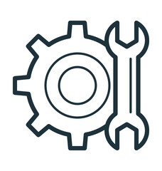 Wrench Gear Cool Vector Icon