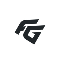 F G Letter Logo Lettermark FG Monogram - Typeface Type Emblem Character Trademark
