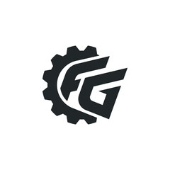 F G Letter Logo Lettermark FG Monogram - Typeface Type Emblem Character Trademark