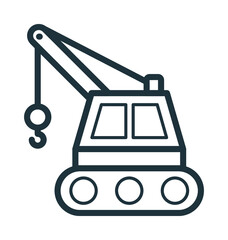 Construction Crane Cool Vector Icon
