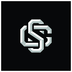 G S Letter Logo Lettermark GS Monogram - Typeface Type Emblem Character Trademark