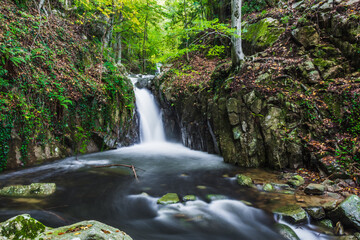 Beautiful waterfall in the Montseny Natural Park (Catalonia, Spain)