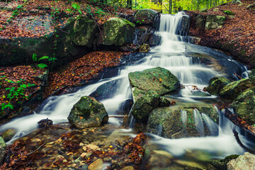 Fototapeta na wymiar Amazing waterfall in the forest