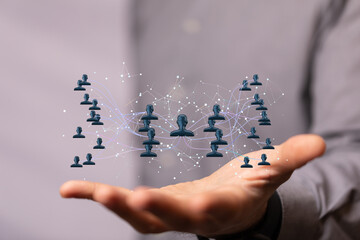 hierarchy connection team group digital
