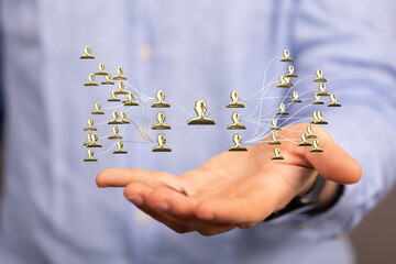 hierarchy connection team group digital