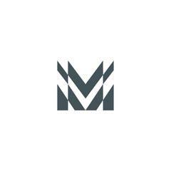 M Letter Logo Lettermark Monogram - Typeface Type Emblem Character Trademark