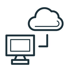 Cloud Network Vector Icon