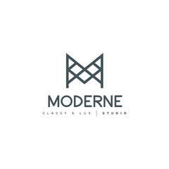 Fototapeta premium M Letter Logo Lettermark Monogram - Typeface Type Emblem Character Trademark