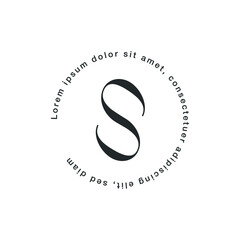 S Letter Logo S Lettermark Monogram - Typeface Type Emblem Character Trademark
