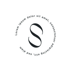 Obraz premium S Letter Logo S Lettermark Monogram - Typeface Type Emblem Character Trademark