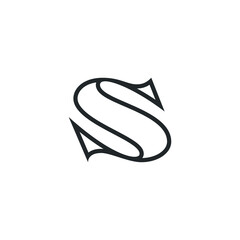 S Letter Logo S Lettermark Monogram - Typeface Type Emblem Character Trademark