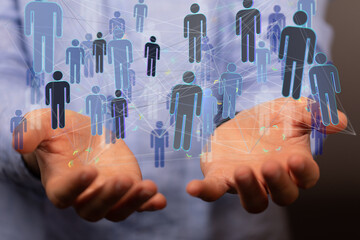 conference Digital Network and data concept