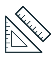Ruler and Degree Vector Icon