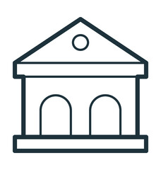 School Building Vector Icon