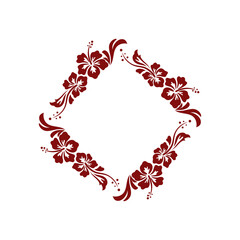 Hibiscus Logo Flower Decoration Ornament - Tropical plant blossom bloom illustration drawing doodle botanical exotic