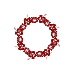 Hibiscus Logo Flower Decoration Ornament - Tropical plant blossom bloom illustration drawing doodle botanical exotic