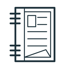 Steno Pad Vector Icon