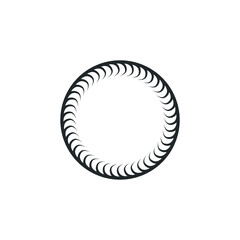 Vortex Circle logo abstract circle shape - spiral motion twirl twist curve rotation spin whirlpool radial warp geometric shape for businesses - spinning circle