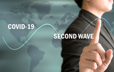 covid 19 second wave concept, healthcare concept