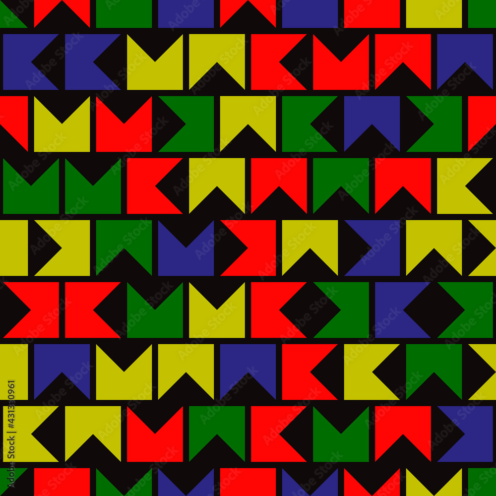 Poster colorful flags pattern. vector seamless ornament.