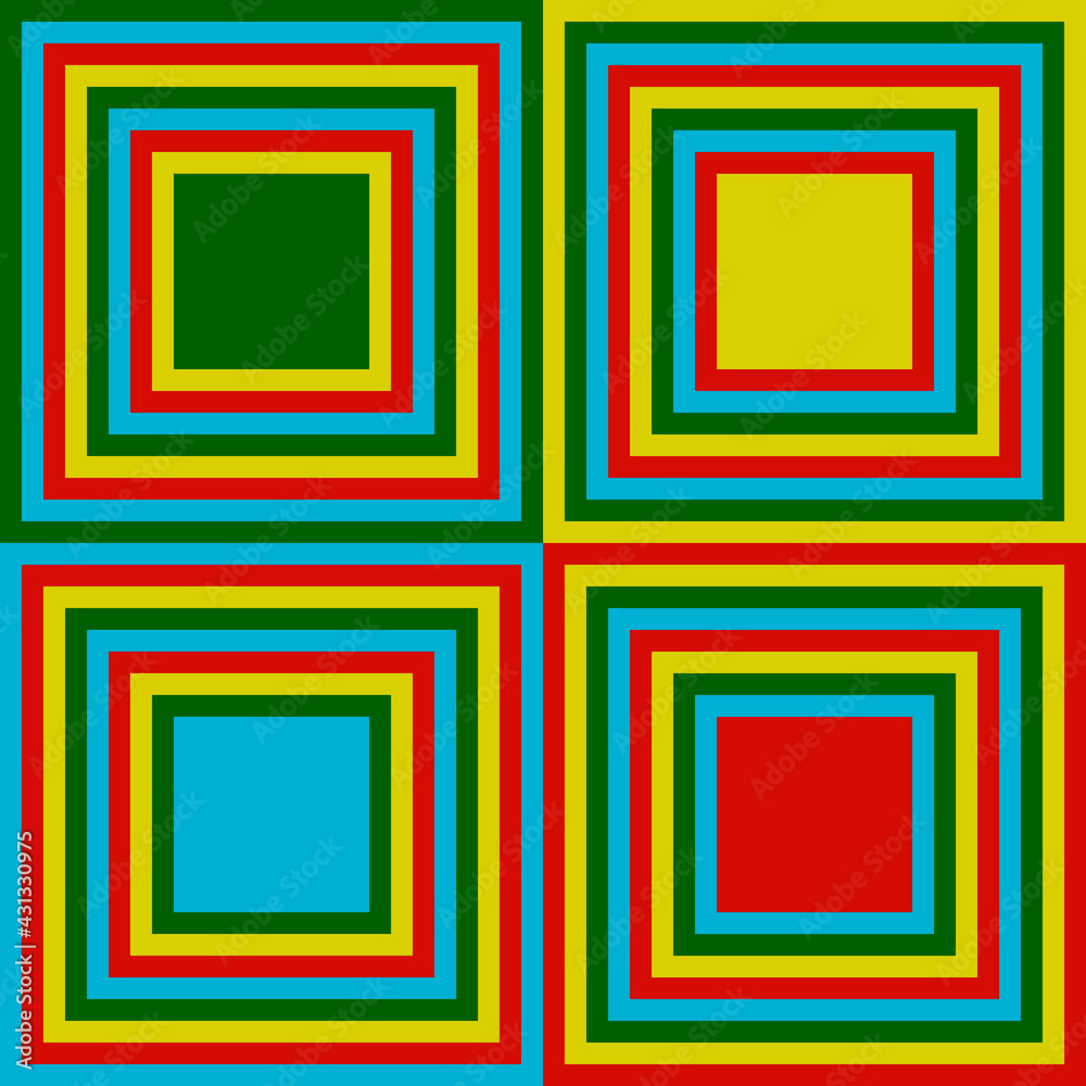 Aufkleber four colorful squares. abstract tile four colors. vector.