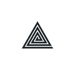 Triangle logo - abstract prism geometric shape graphic geometry line futuristic polygonal layout marketing perspective corporate tech delta spectrum business