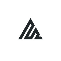Triangle logo - abstract prism geometric shape graphic geometry line futuristic polygonal layout marketing perspective corporate tech delta spectrum business