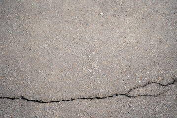asphalt texture with crack on highway road in city