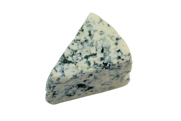 Blue cheese with mold isolated on white background