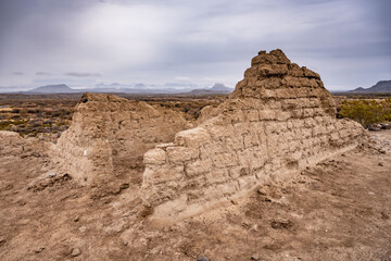 Fototapeta premium Disintigrating Adobe Walls at Sublett Farm