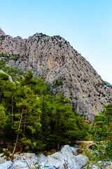 Rocks in canyon not far from the city Kemer. Antalya province, Turkey