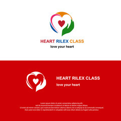 heart and hand care clinic happy symbol medical protection family hospital art logo