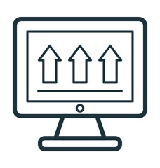 Computer Screen Colored Vector Icon