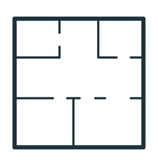 Construction Plan Colored Vector Icon