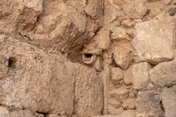 The ancient  sewer drain in the remains of the Maresha city in Beit Guvrin, near Kiryat Gat, in Israel