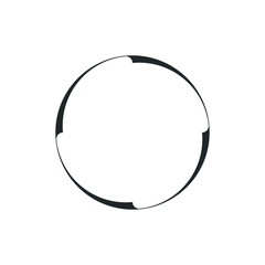 Vortex Circle logo abstract circle shape - spiral motion twirl twist curve rotation spin whirlpool radial warp geometric shape for businesses - spinning circle