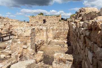 Obraz premium The remains of the Maresha city in Beit Guvrin, near Kiryat Gat, in Israel