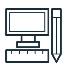 Online Engineering Colored Vector Icon