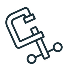 C Clamp Colored Vector Icon