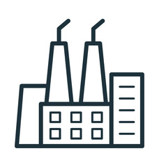 Obraz premium Factory Colored Vector Icon