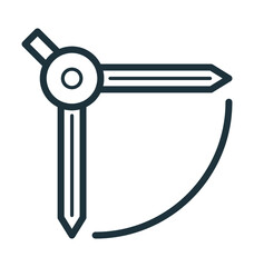 Geometrical Compass Colored Vector Icon