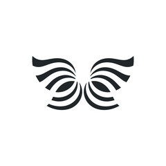 Wing logo - bird angel feather symbol illustration freedom flight fly animal eagle purity dove fantasy heaven air falcon - fried chicken tasty bbq delicious food flying cuisine