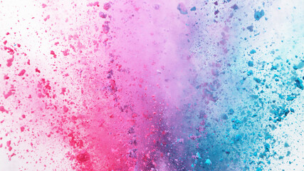 Colored powder explosion, isolated on white background