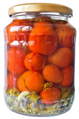 Tinned vegetables in glass bank