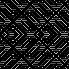 Design seamless monochrome zigzag pattern - 431340720