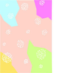 spring season greeting card design with pastel colors