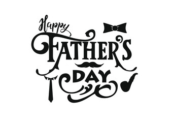 Happy father's day greeting card typography vector